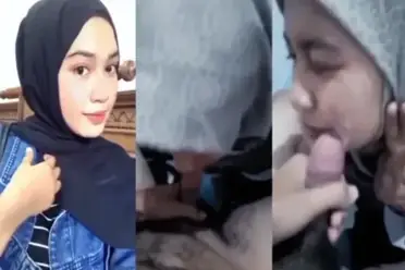 Jilbab Manis Sedot Batang Sampai Banjir Wajah Lumer WOT HD